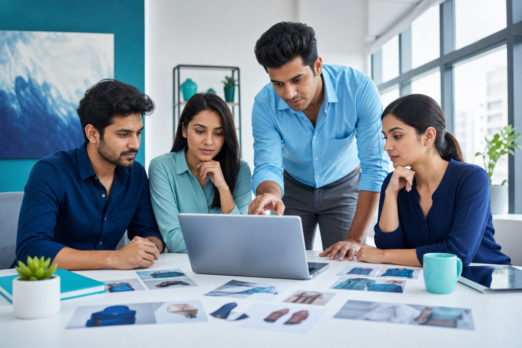 Team planning e-commerce SEO strategy for a growing brand