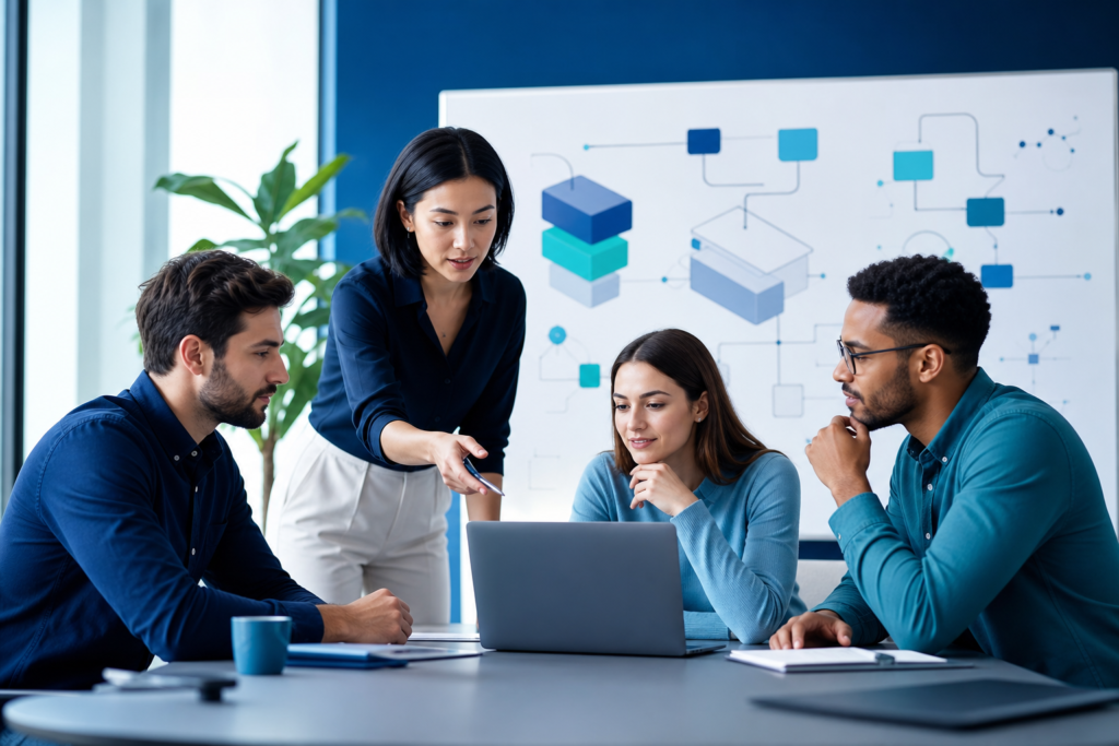 Startup team planning headless CMS development cost and architecture