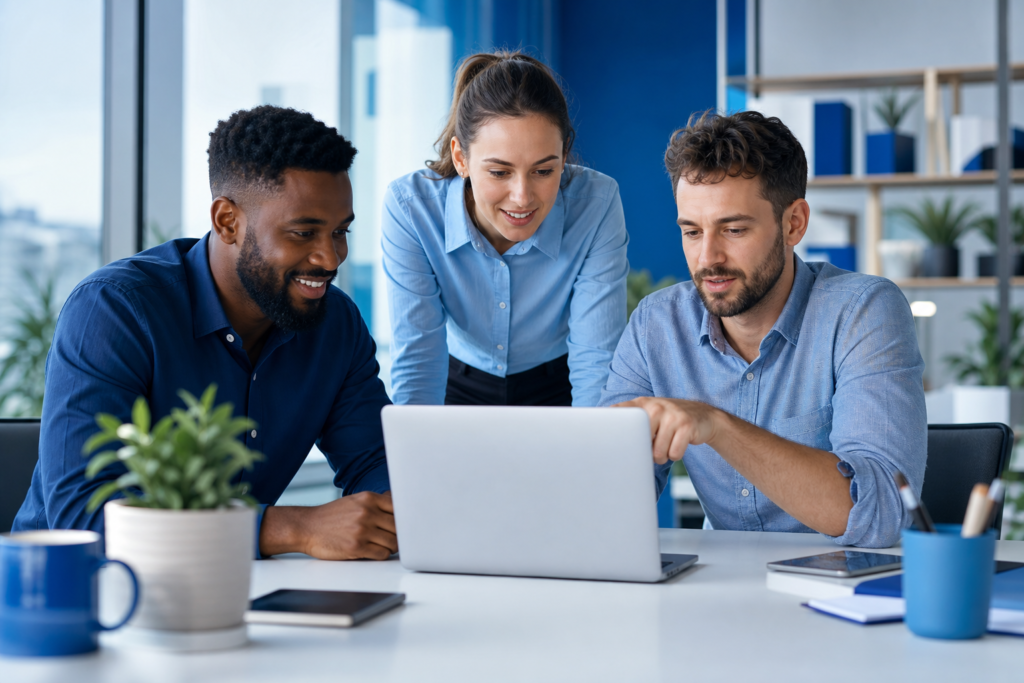 Growing brand team planning WooCommerce development for an online store